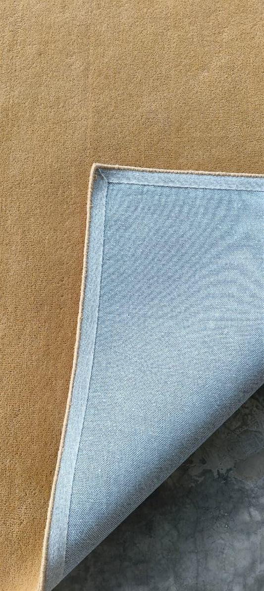 Hand-Tufted New Zealand Wool Rug - Solid Rust Modern Carpet