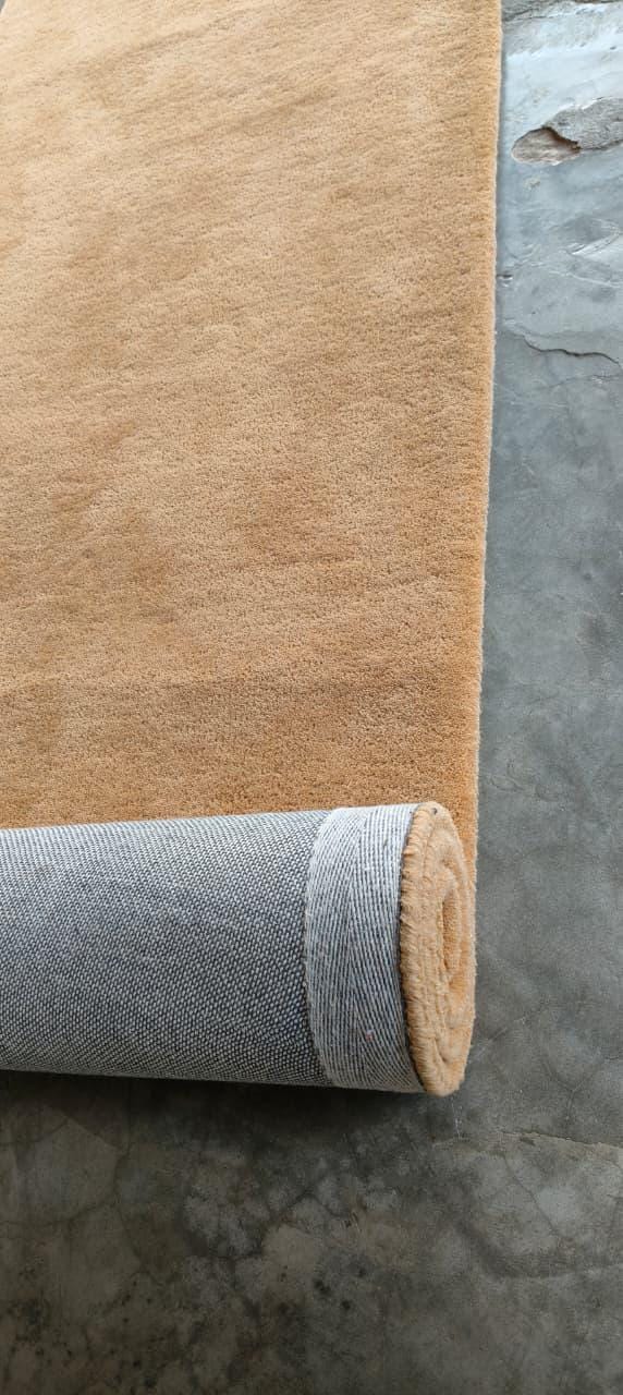 Hand-Tufted New Zealand Wool Rug - Solid Rust Modern Carpet
