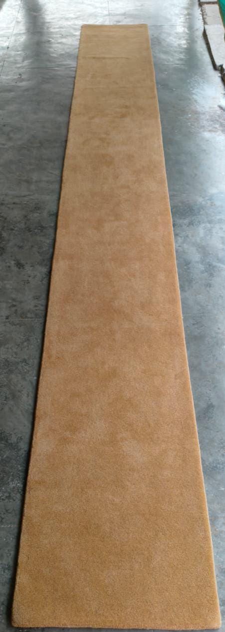 Hand-Tufted New Zealand Wool Rug - Solid Rust Modern Carpet