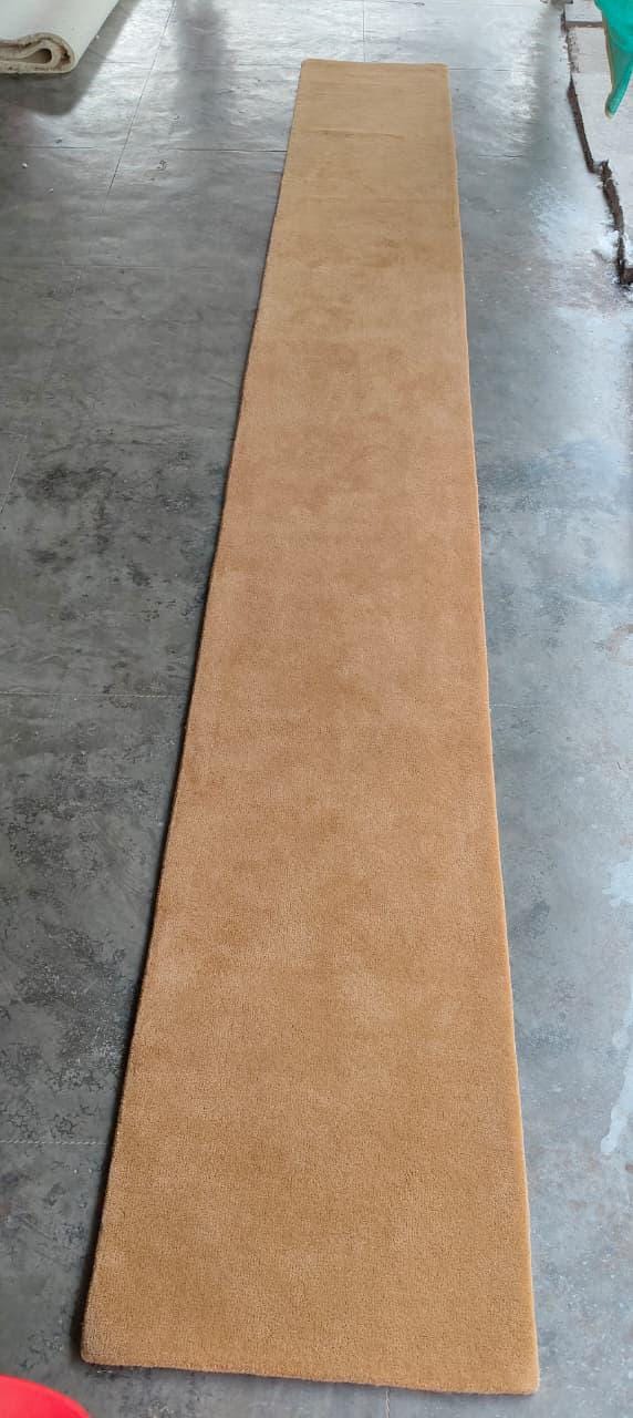 Hand-Tufted New Zealand Wool Rug - Solid Rust Modern Carpet