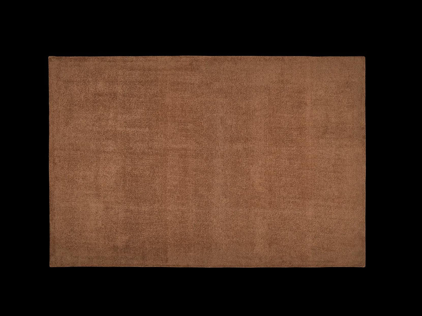 Hand-Tufted New Zealand Wool Rug: Solid Rust Color, Soft Texture