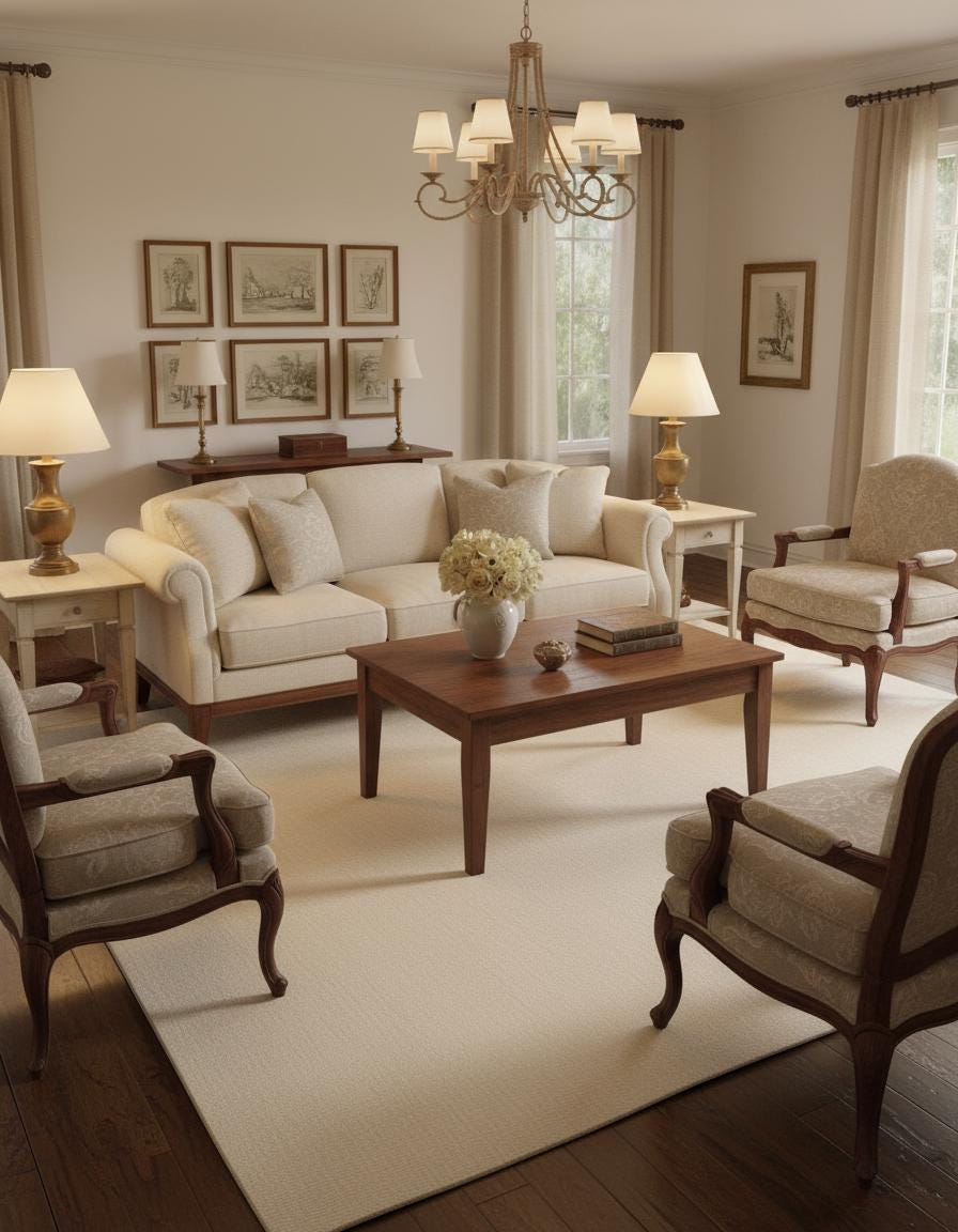 Hand-Tufted Ivory Wool Rug: Plush, Neutral Style, Soft Pile