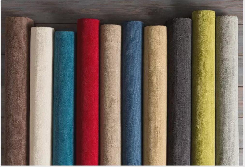 Handwoven Wool Rug: Green Solid Color, Soft & Durable, Woollen rug