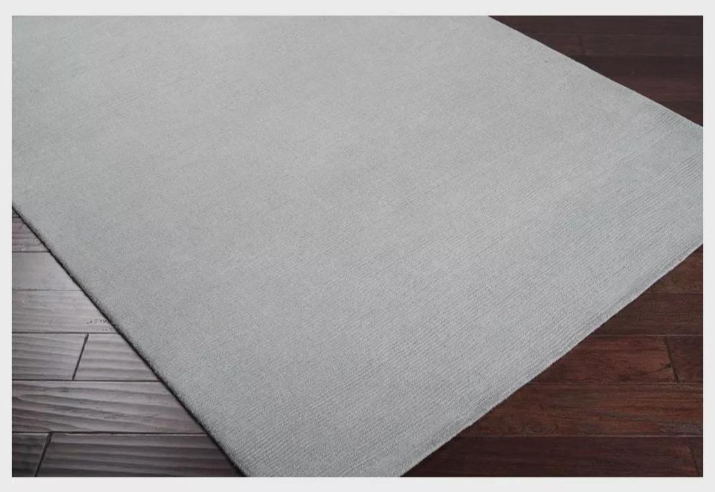 Hand-Tufted Wool Rug: Solid Medium Gray, Soft & Durable carpet