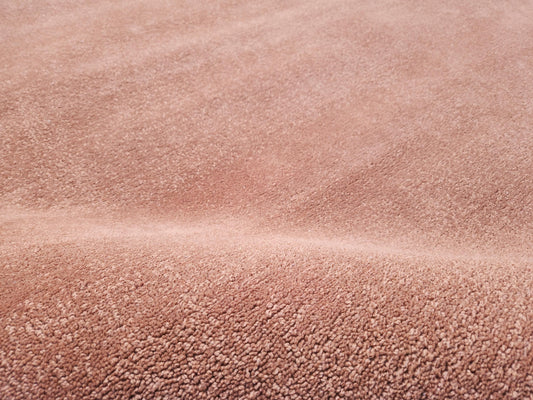 Hand-Tufted New Zealand Wool Rug: Solid Rust Color, Soft Texture