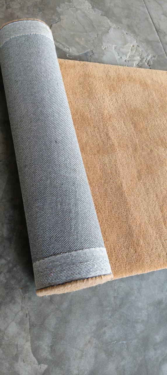 Hand-Tufted New Zealand Wool Rug - Solid Rust Modern Carpet
