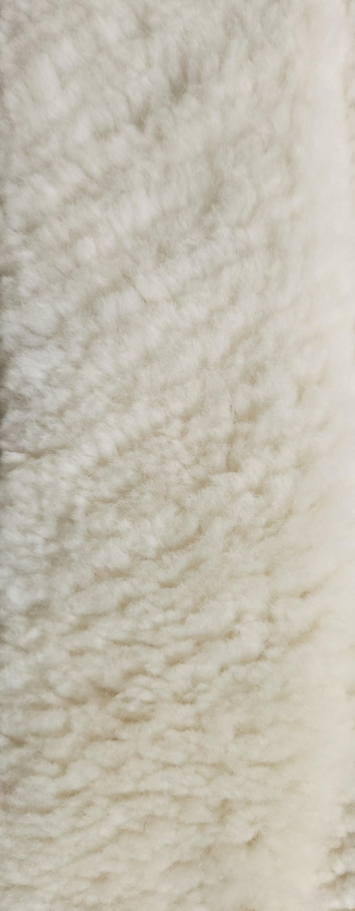 Hand-Knotted Wool Rug: Modern Wave Texture, Neutral Ivory Cream