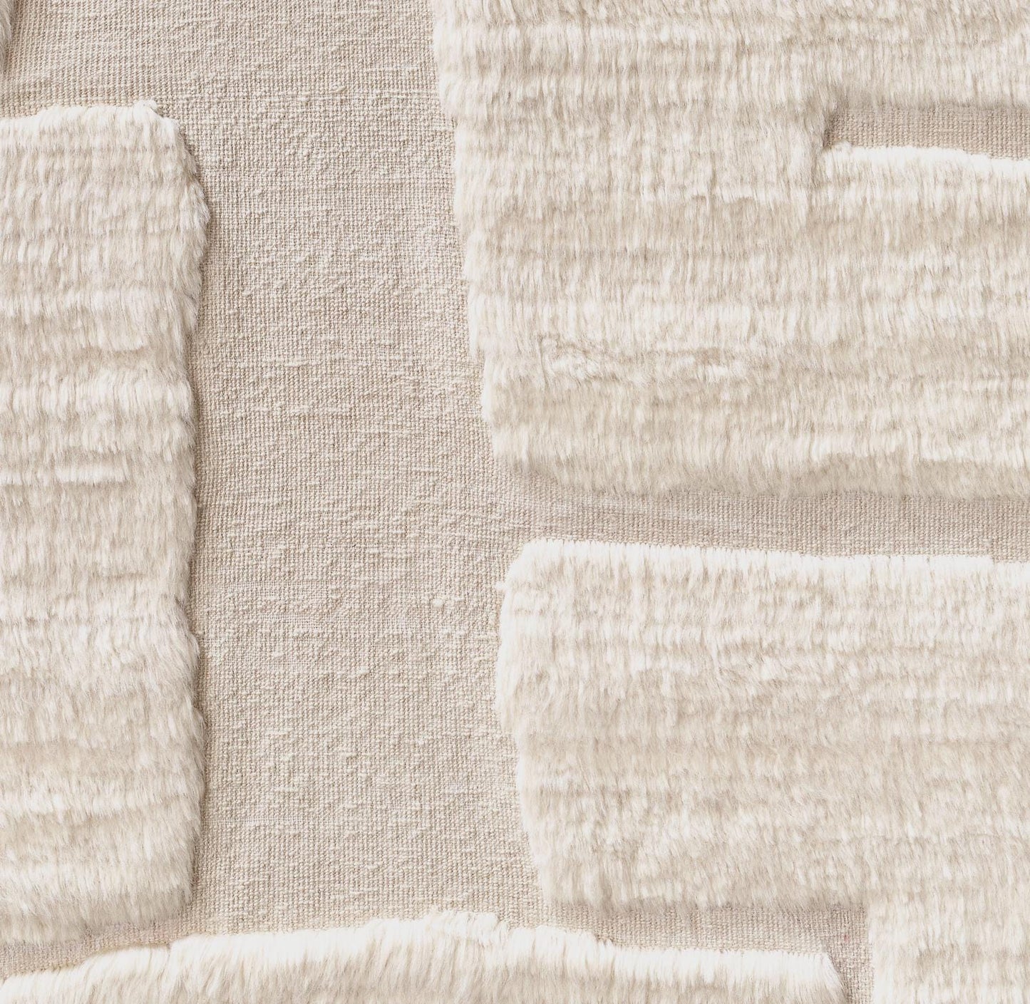 Ivory Hand-Knotted Wool Rug | Soft Natural Wool Carpet | Textured Cut Pile long fibers | Cozy Winter Decor